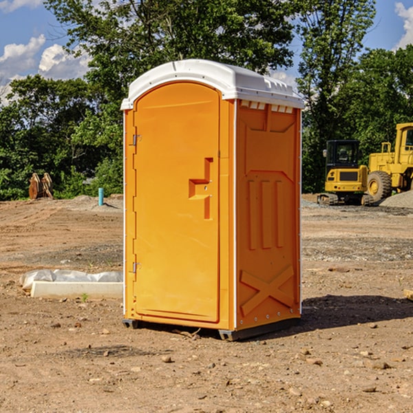 how often are the porta potties cleaned and serviced during a rental period in Hosmer SD